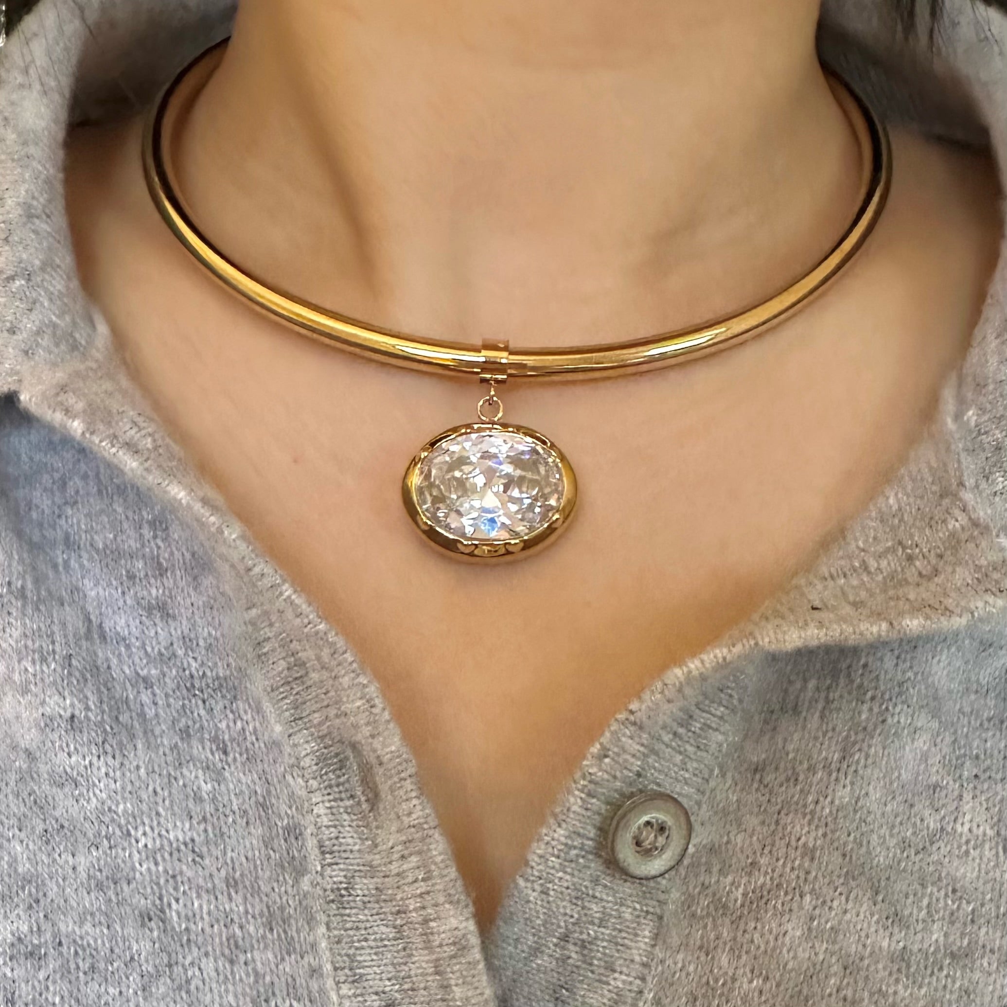 East West Cuff Necklace