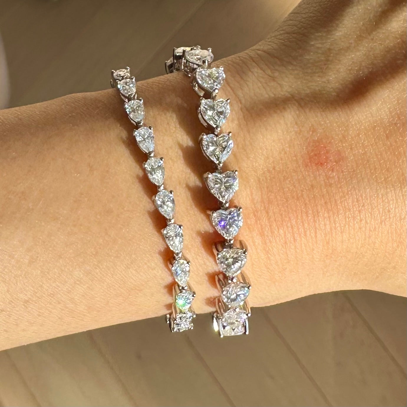 PEAR MOISSANITE TENNIS BRACELET | 925 SILVER
