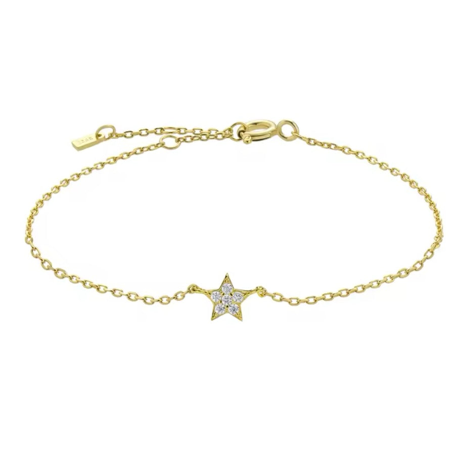 Pavé single star bracelet