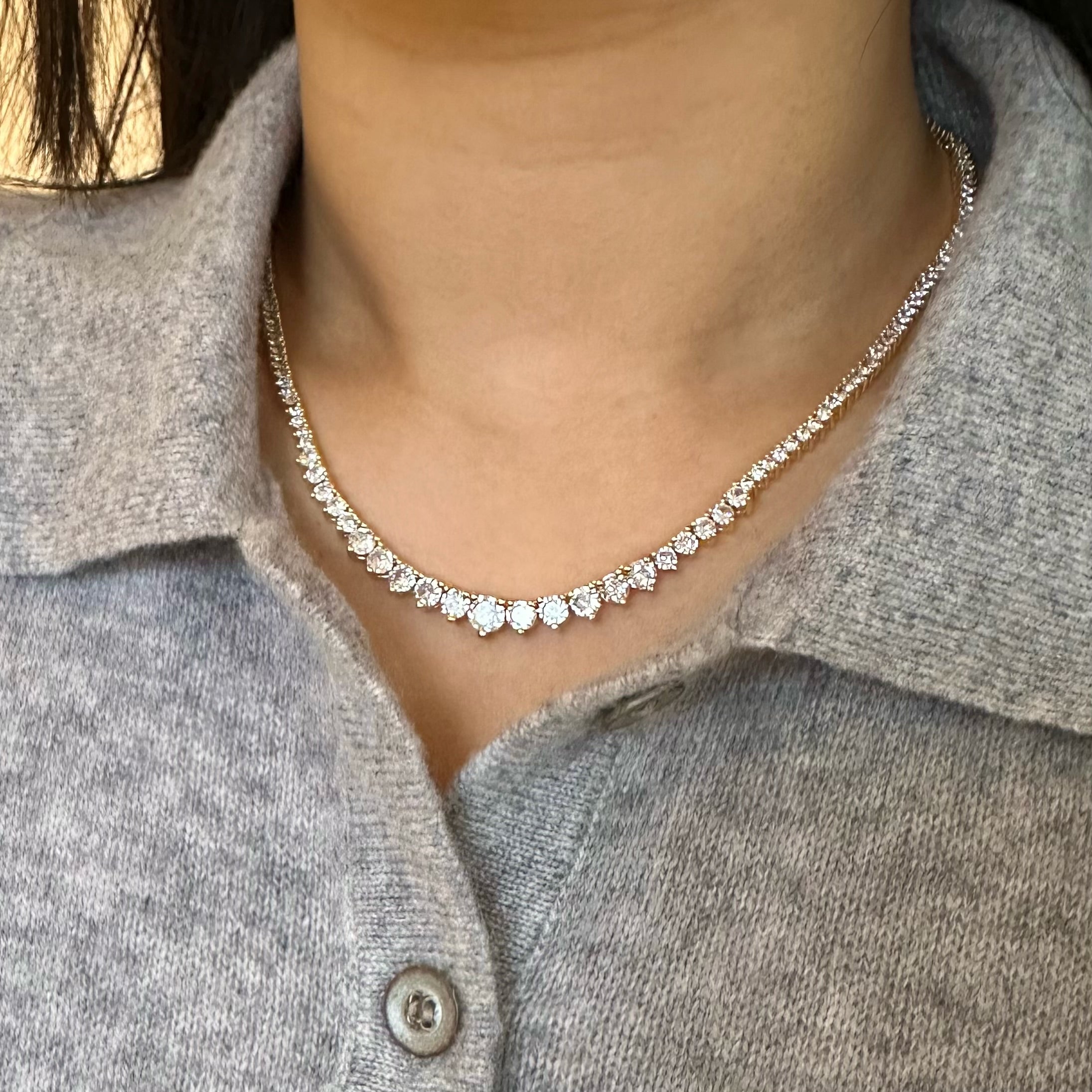 Graduated Tennis Necklace