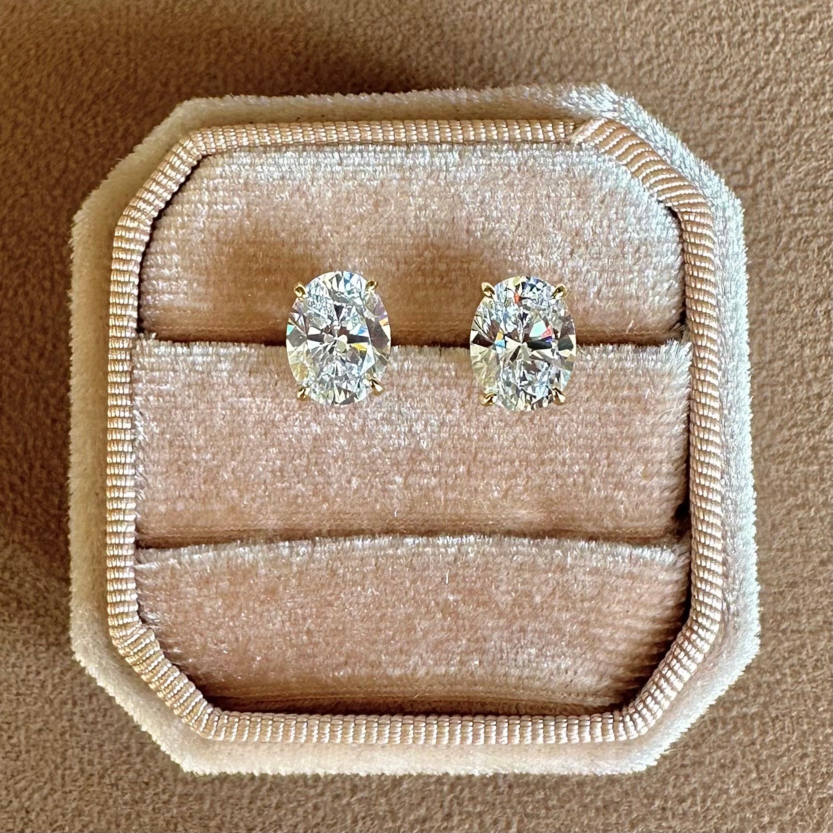 Oval Cut Stud Earrings