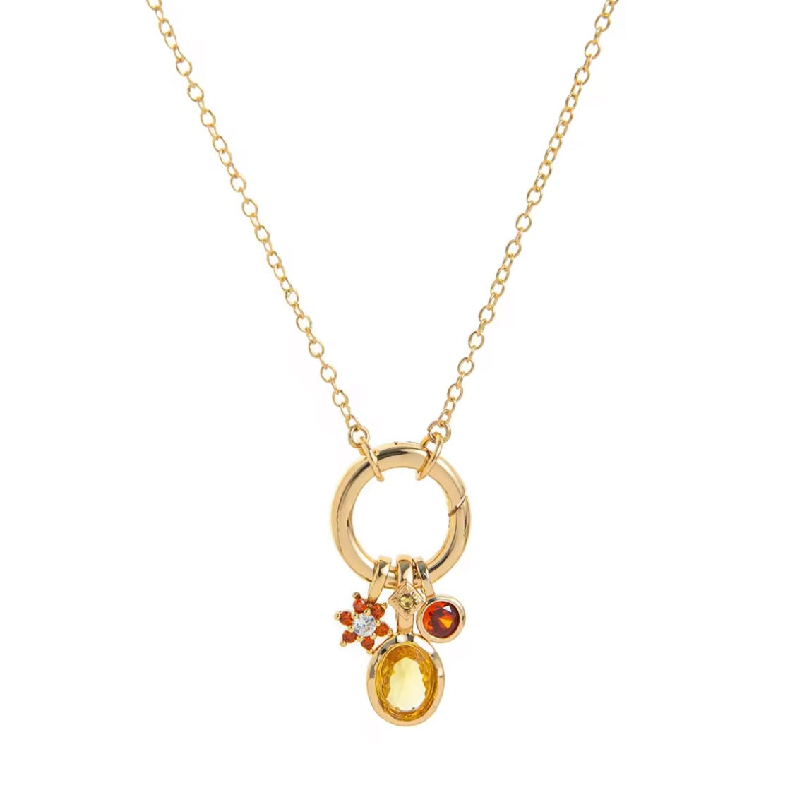 Crystal Rolo Charm Necklace