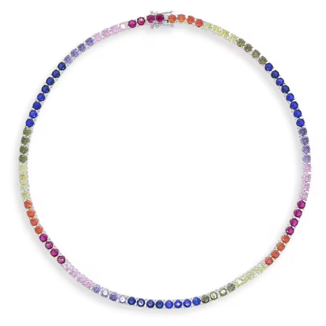 Multicolor Tennis Necklace