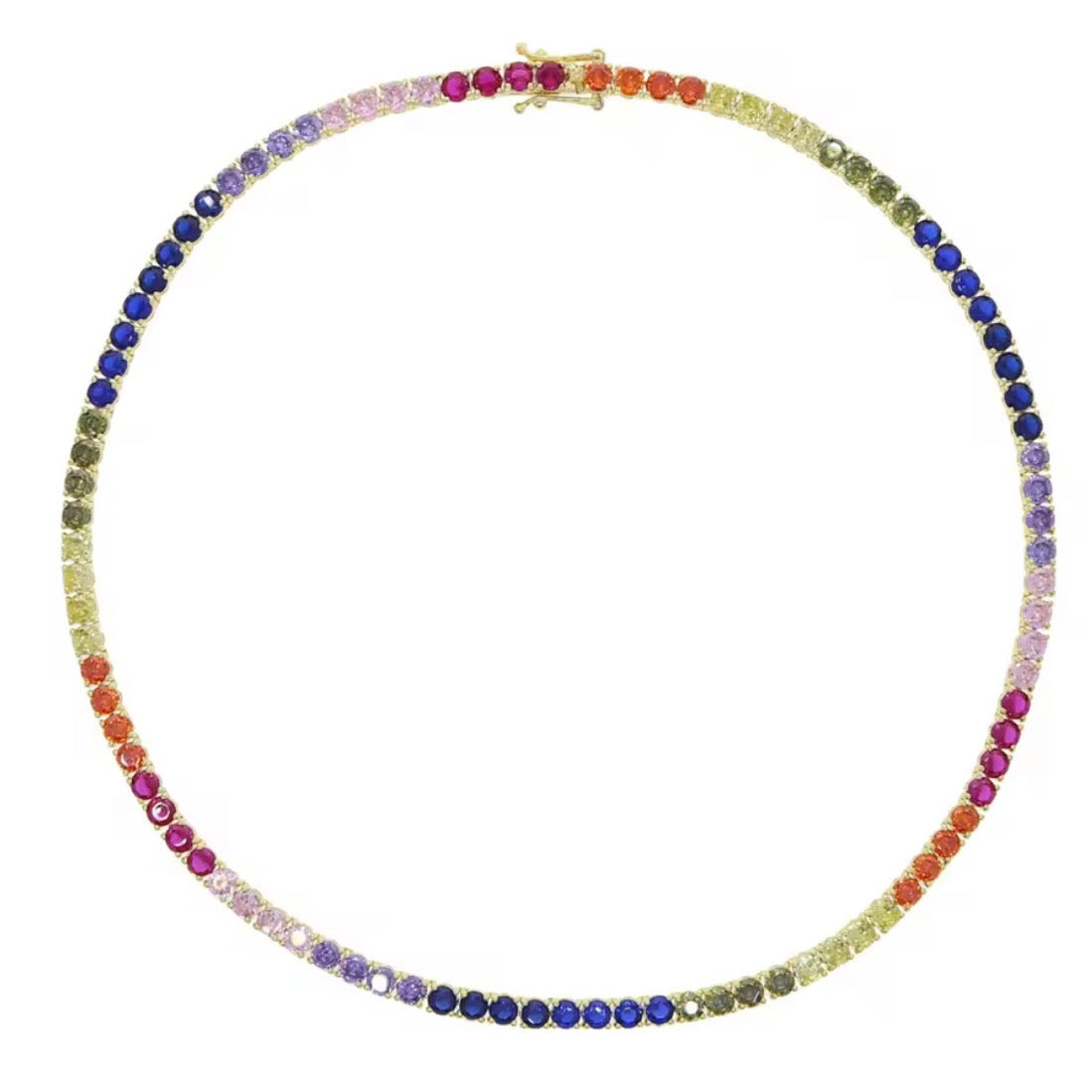 Multicolor Tennis Necklace