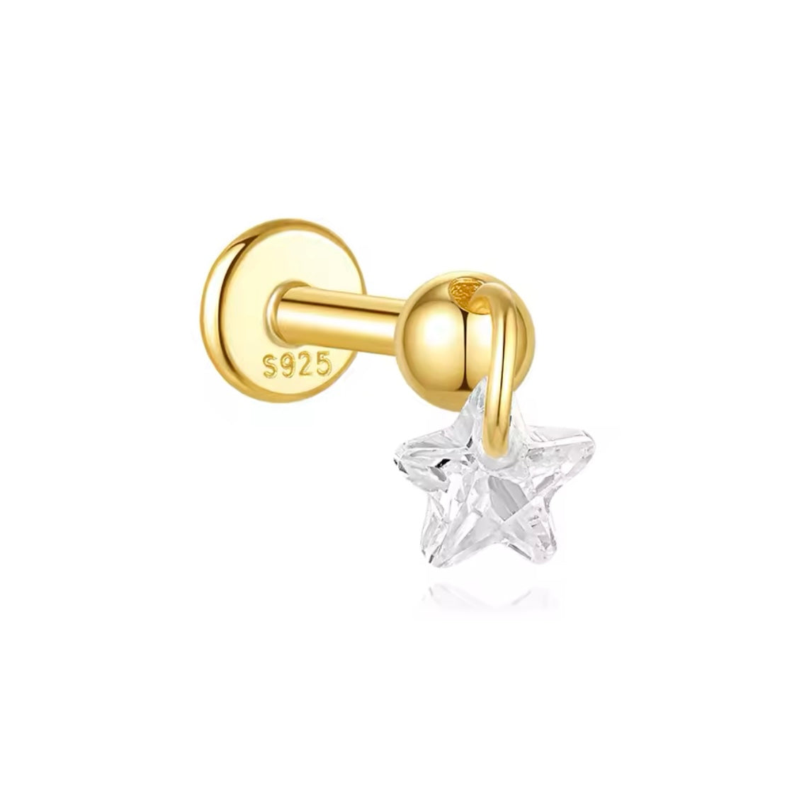 Golden crystal flatback studs