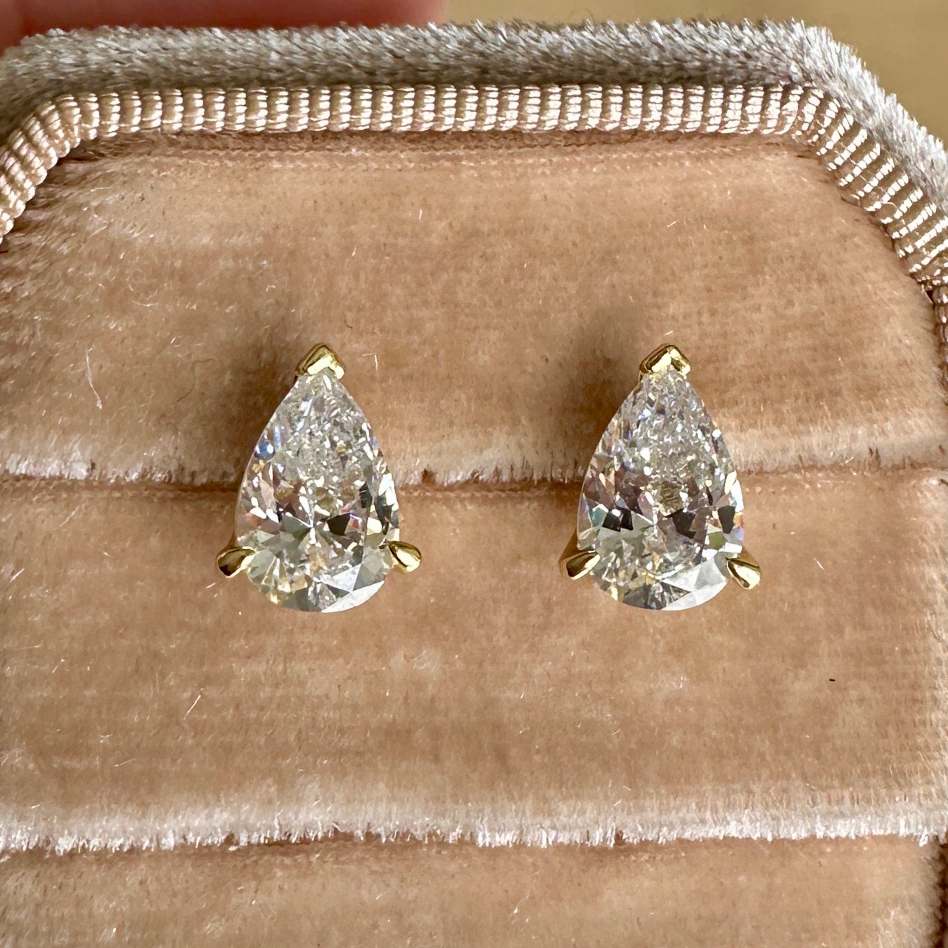 Pear Cut Stud Earrings