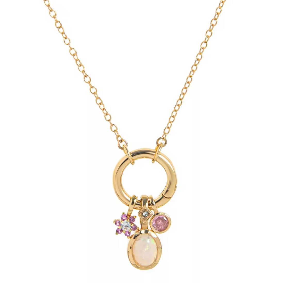 Crystal Rolo Charm Necklace