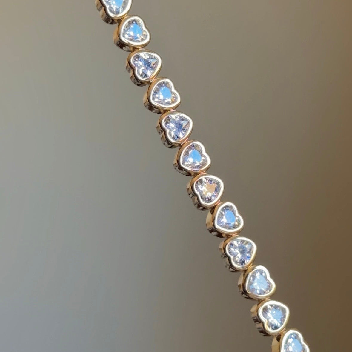 Heart Bezel Tennis Bracelet