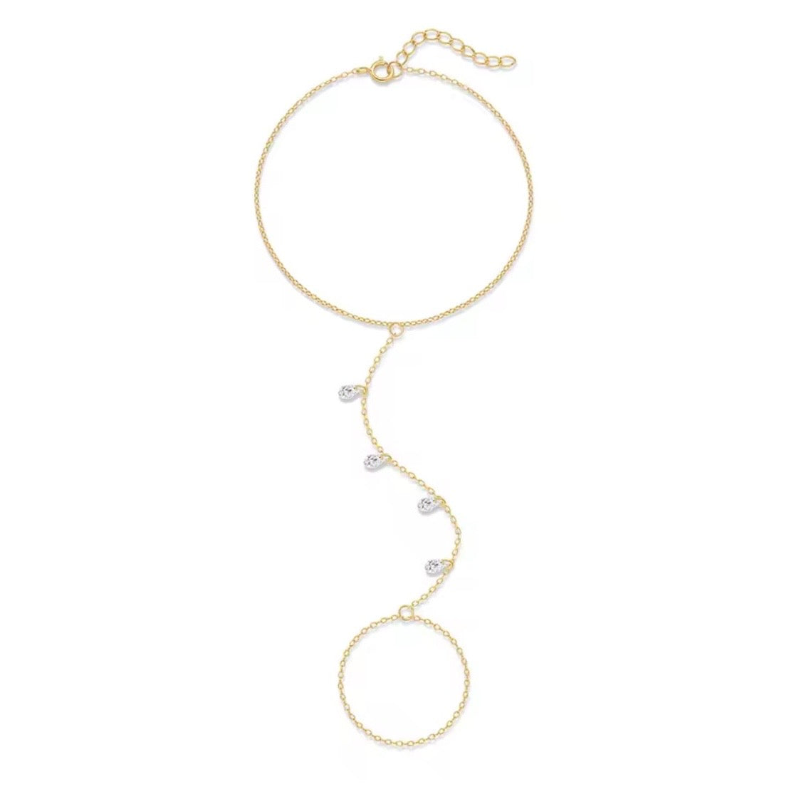 Dancing Pear Cut Hand Chain