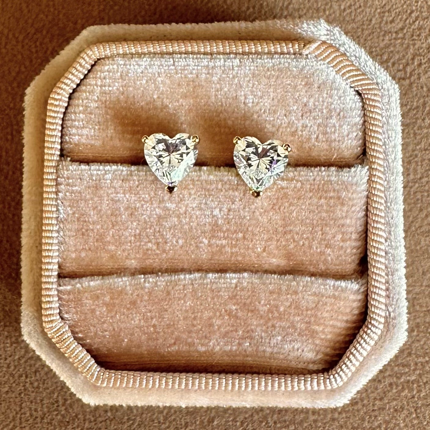 Heart Cut Stud Earrings