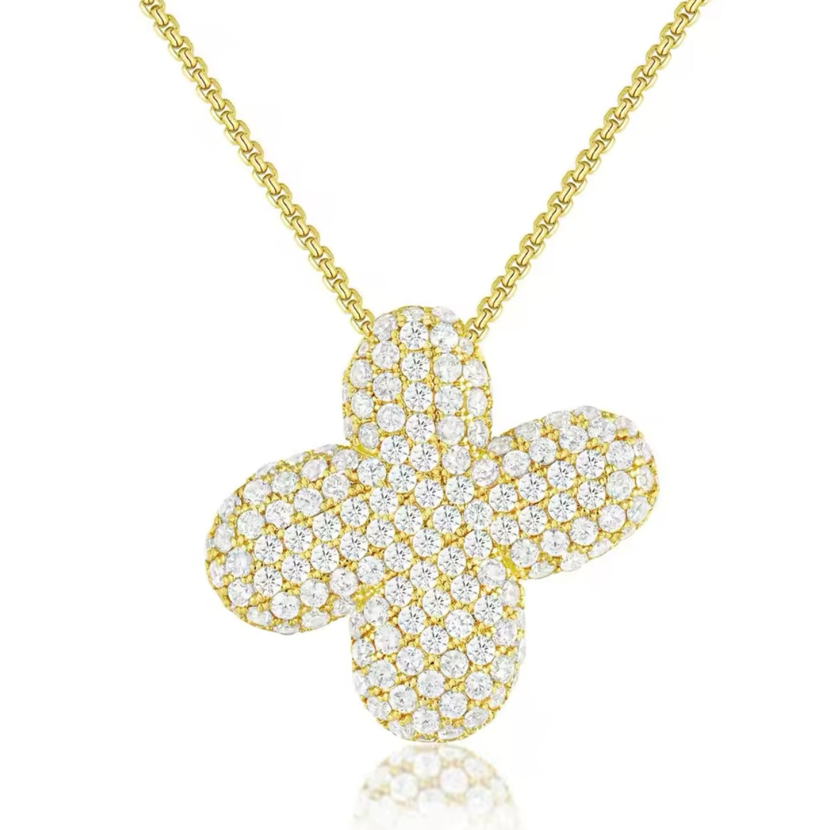 Pavé Bubble Letter Necklace