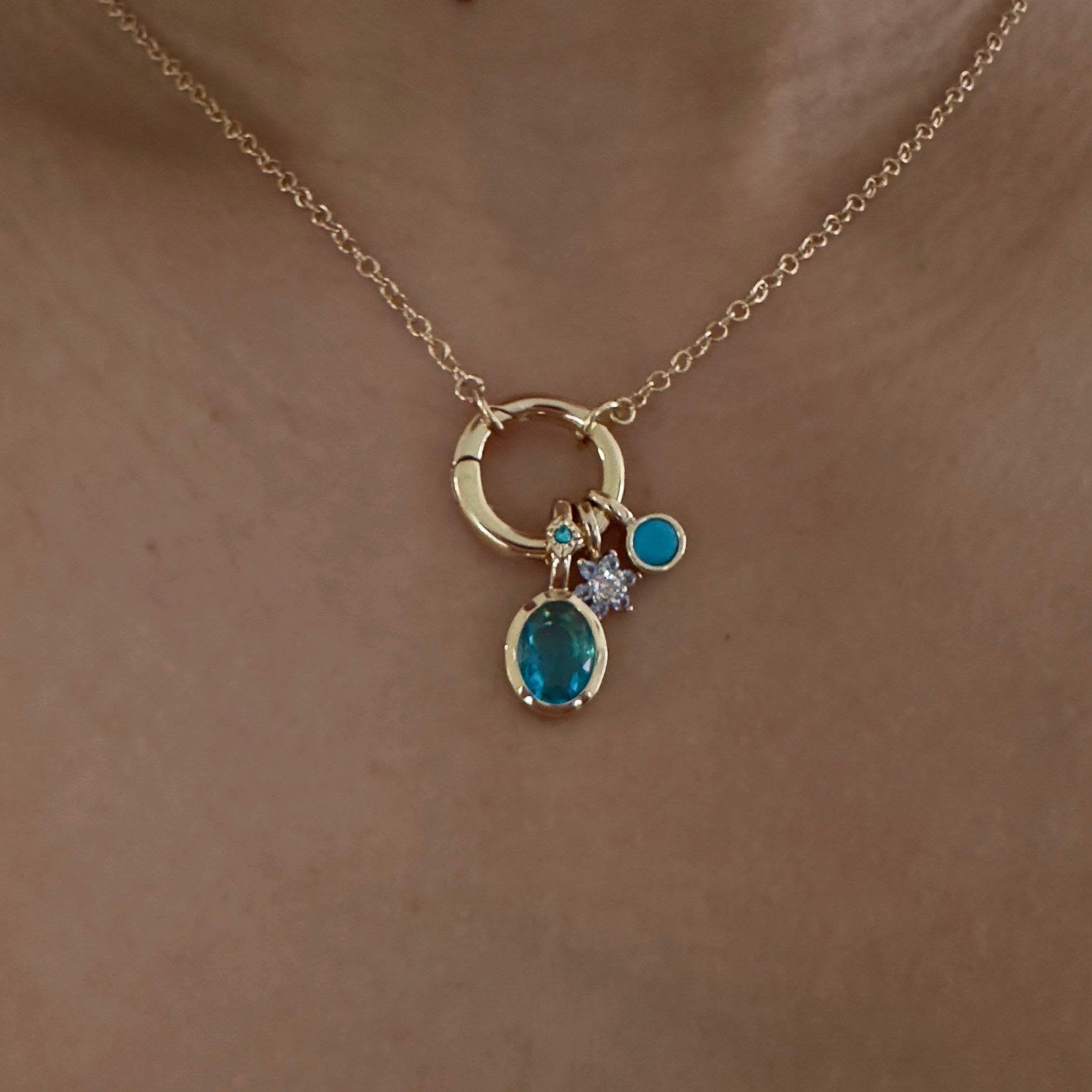 Crystal Rolo Charm Necklace