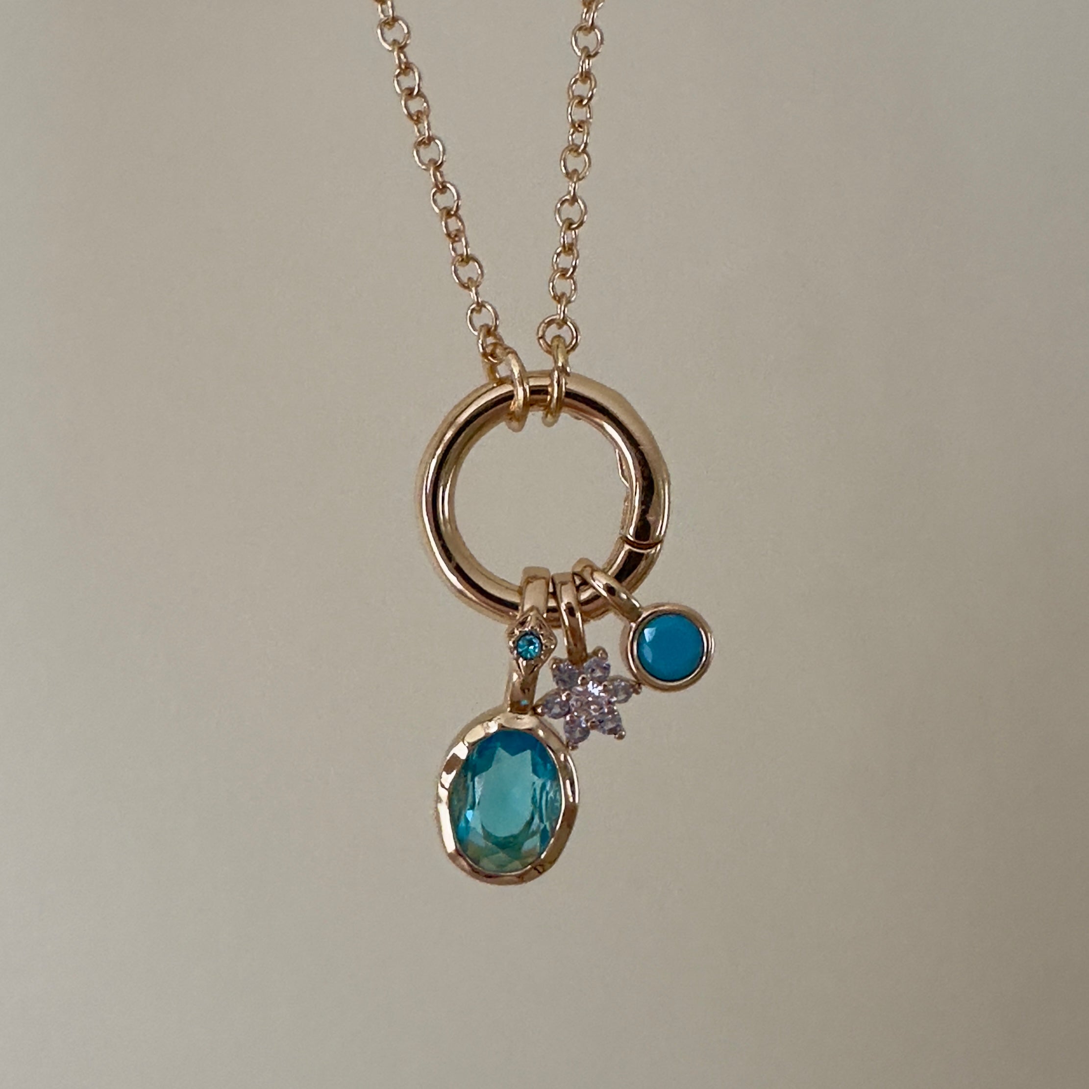 Crystal Rolo Charm Necklace