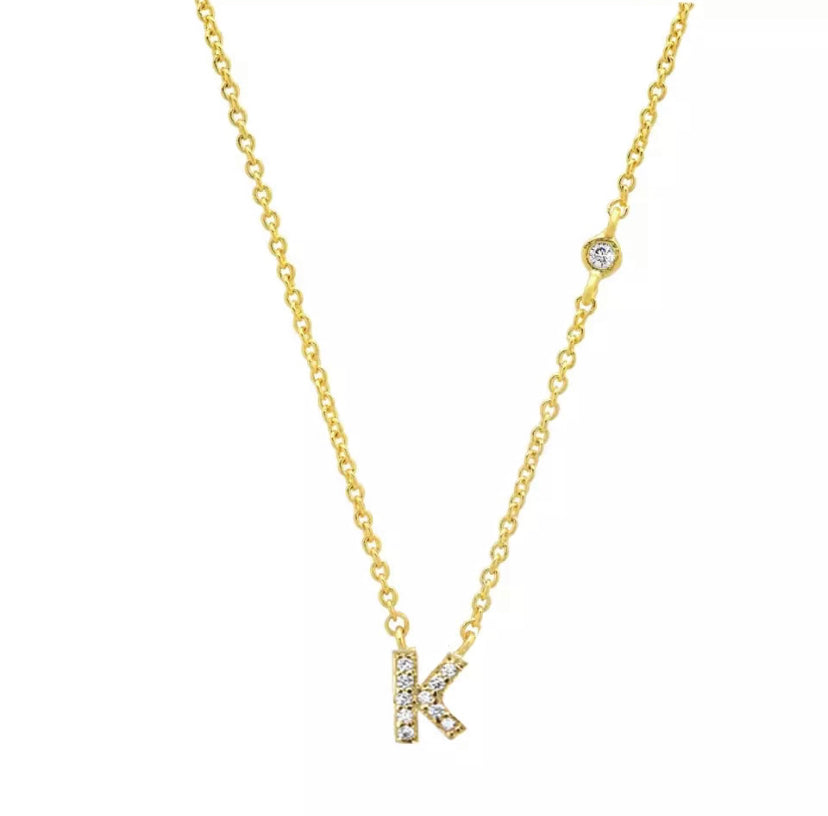 Pavé Initial Necklace