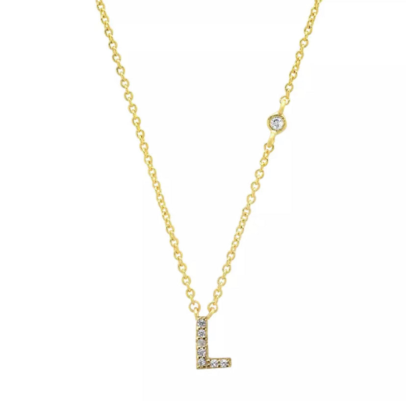 Pavé Initial Necklace