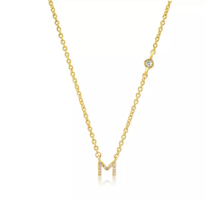 Pavé Initial Necklace