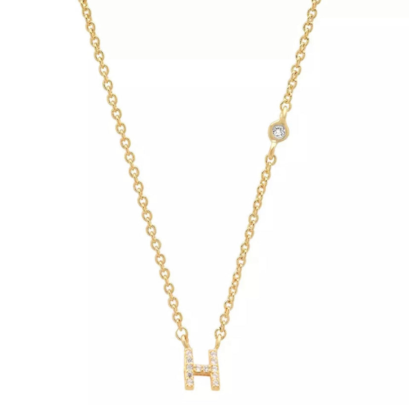 Pavé Initial Necklace