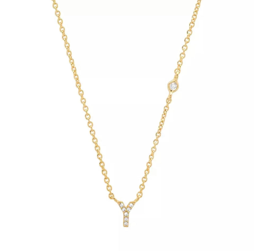 Pavé Initial Necklace