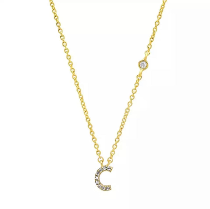 Pavé Initial Necklace
