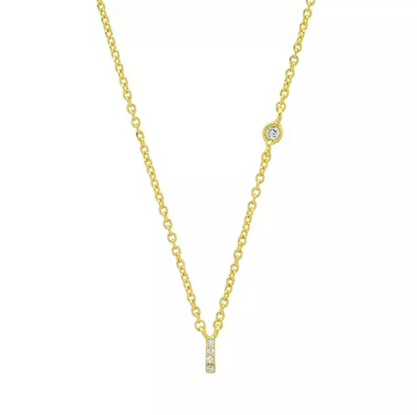 Pavé Initial Necklace