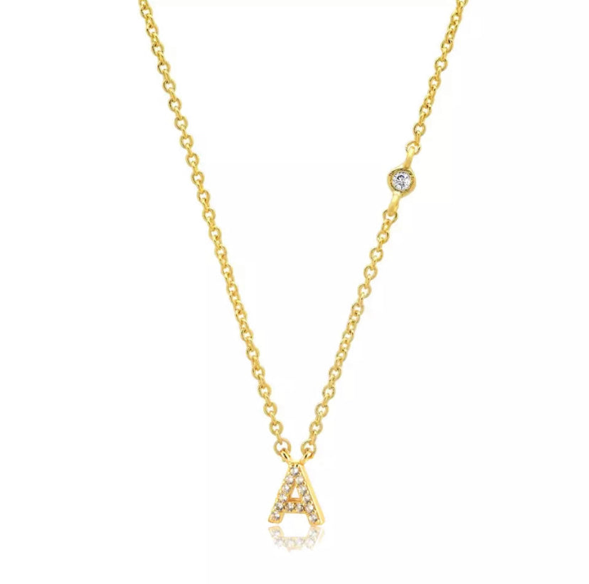Pavé Initial Necklace