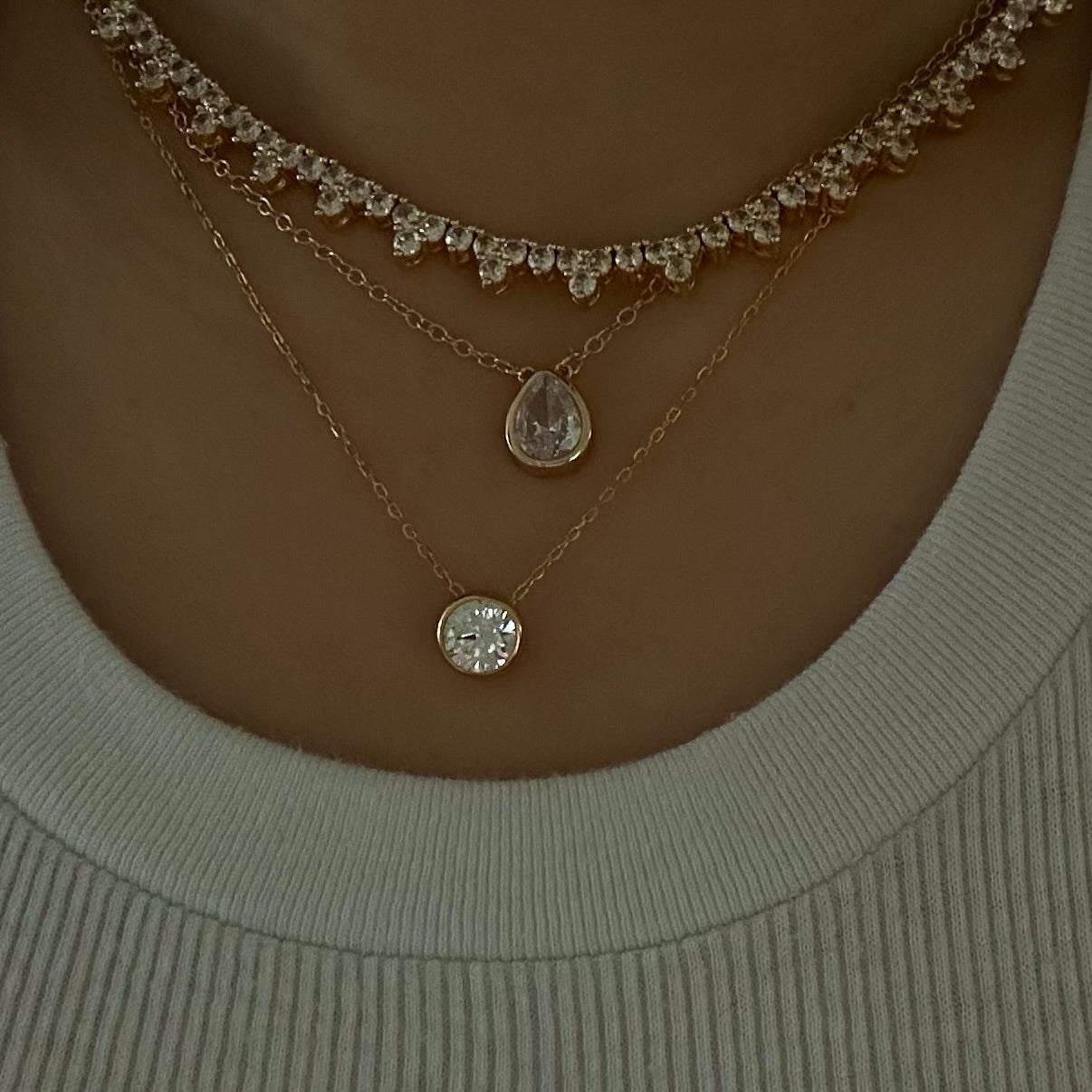 Bezel Round Pendant Necklace