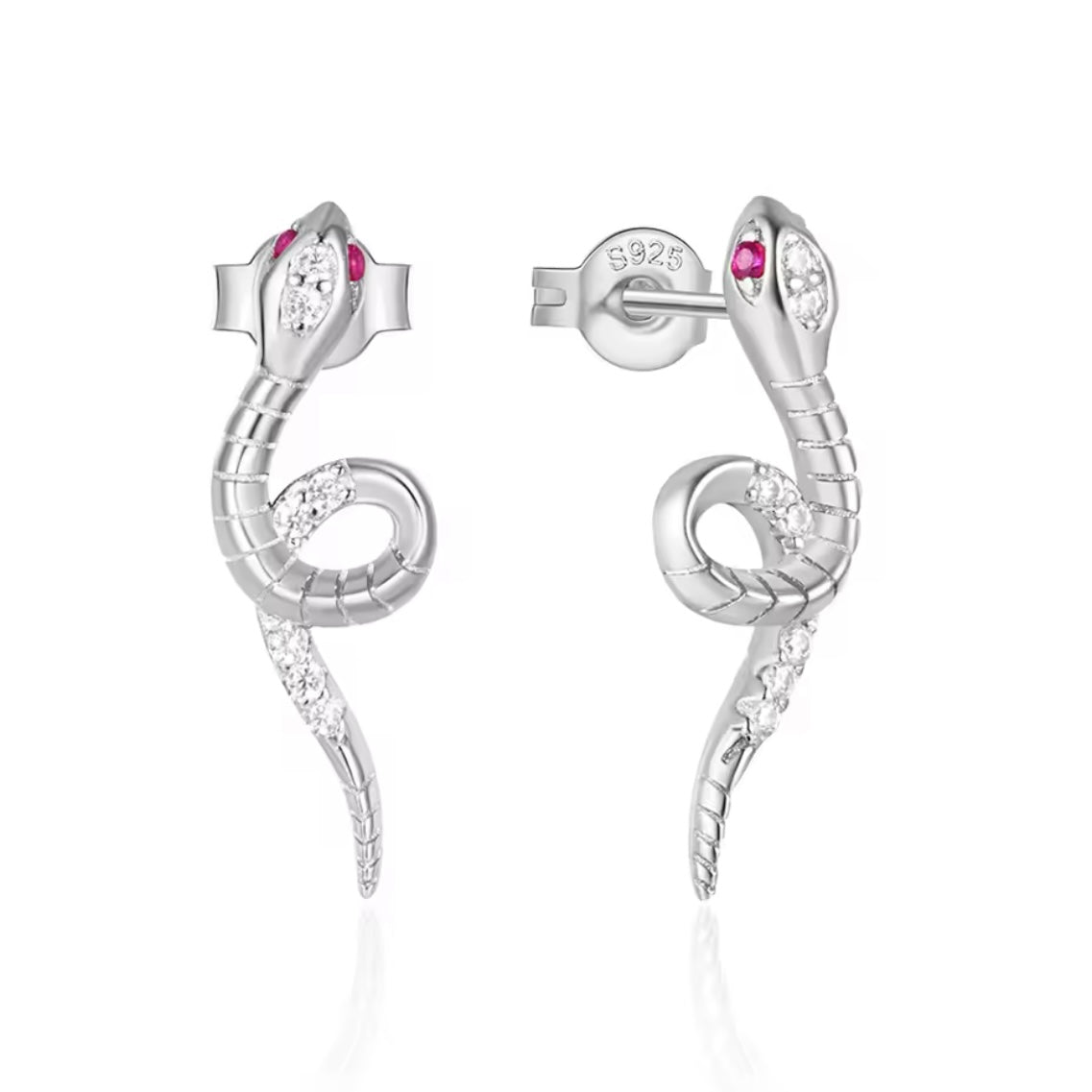 Mini snake drop earrings