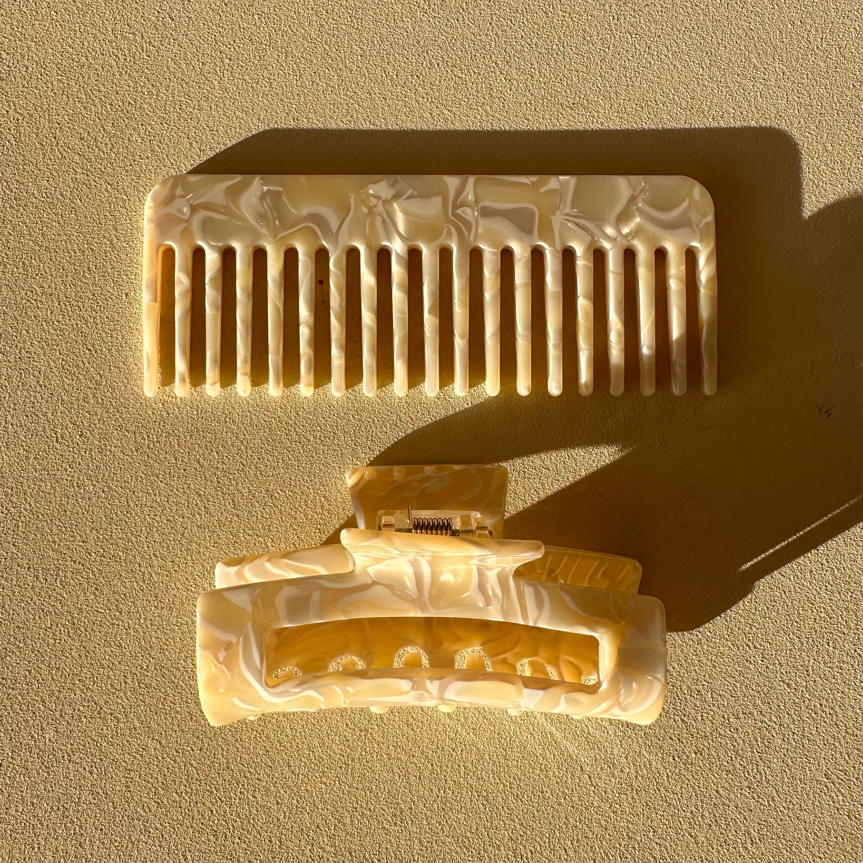 Acetate Comb & Claw Clip Set