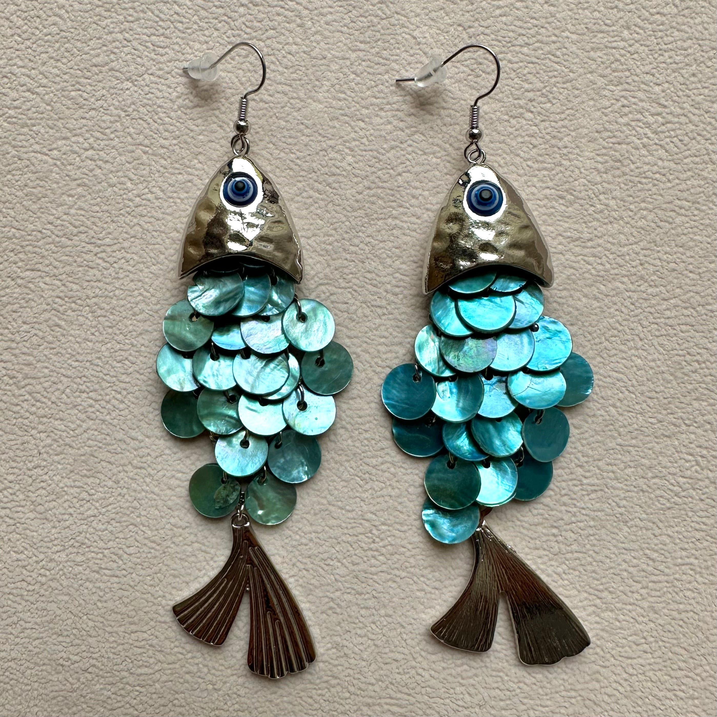 Boho Fish Shell Tassel Earrings