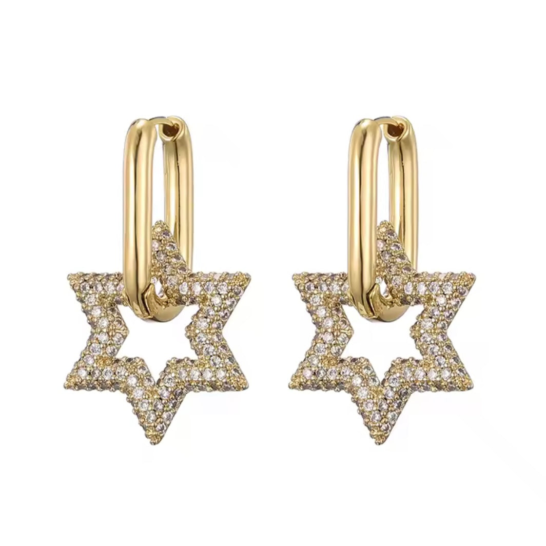 Six Point Star Earrings