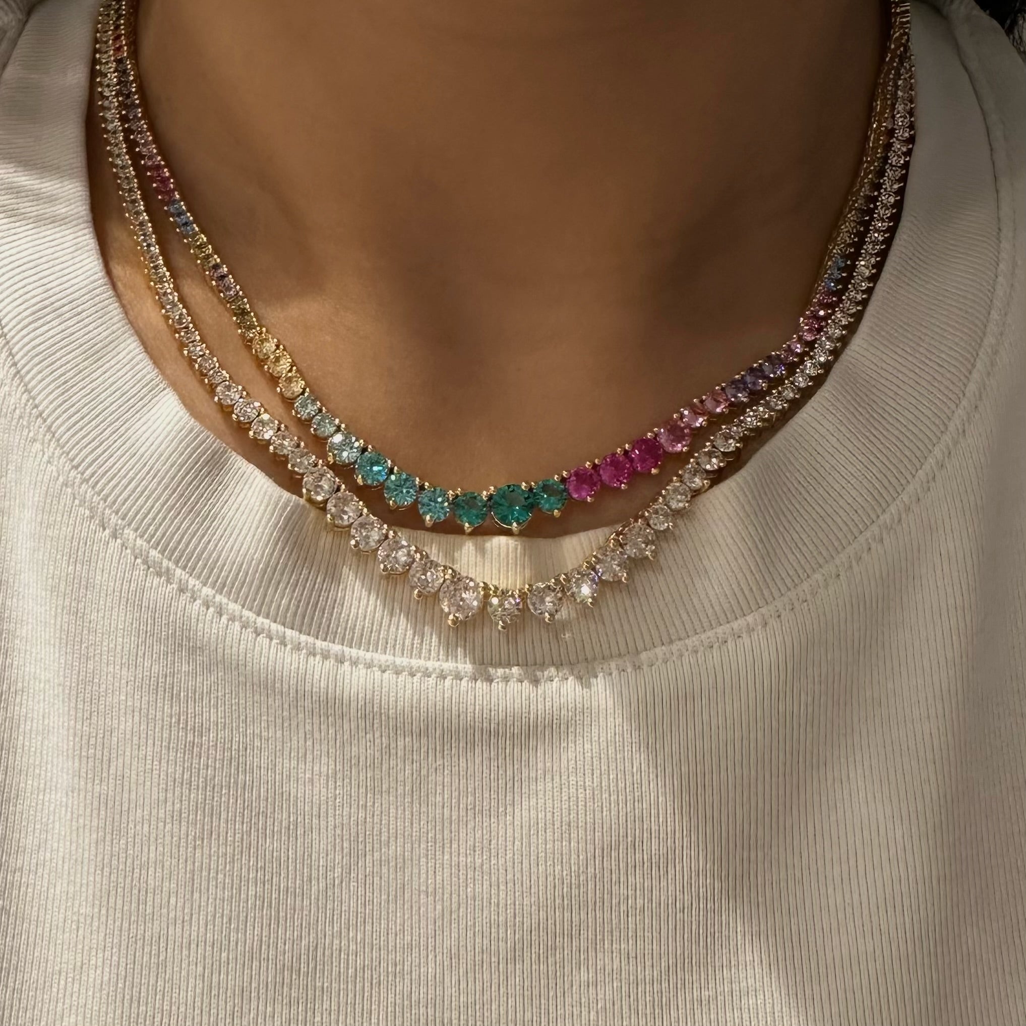 Graduated Tennis Necklace