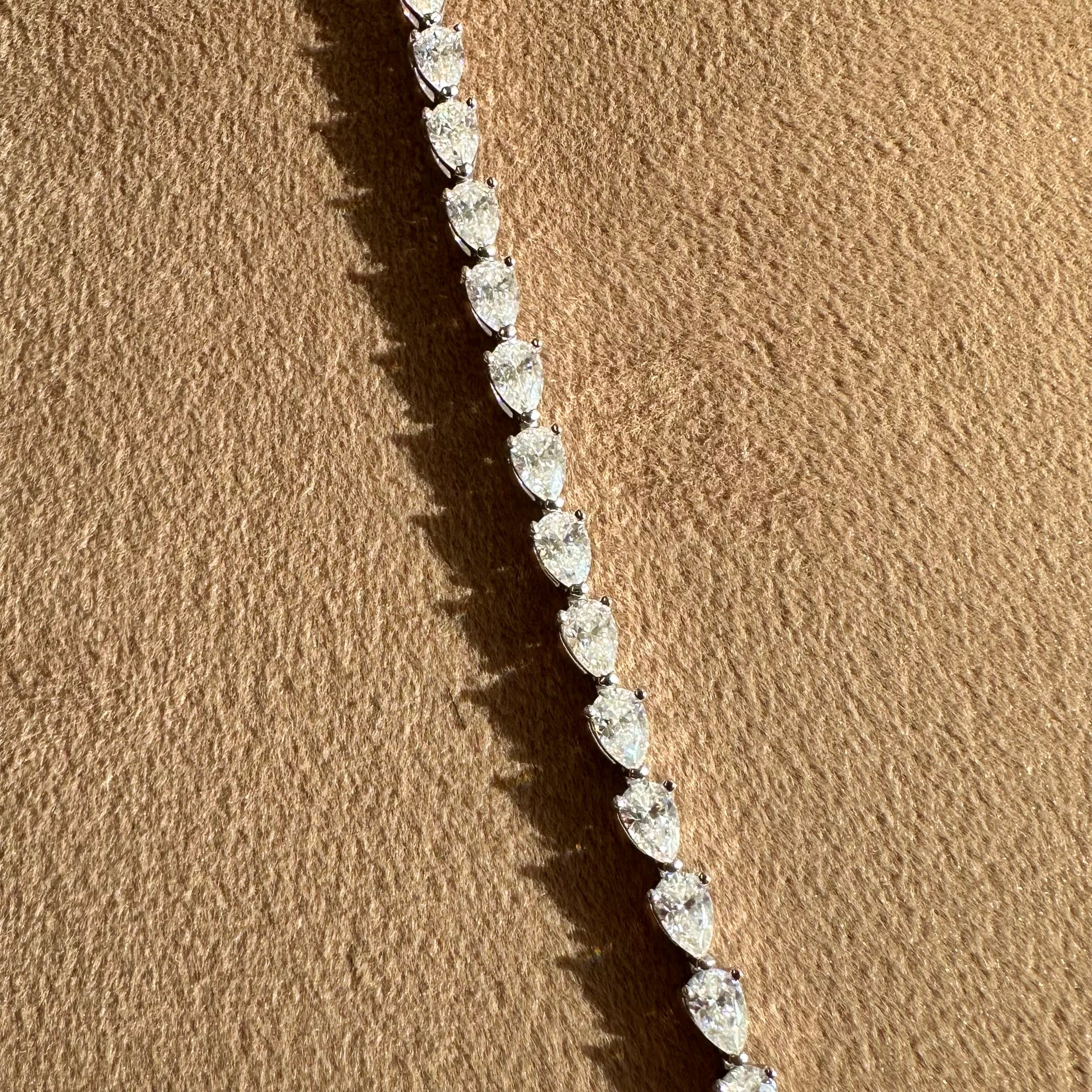 PEAR MOISSANITE TENNIS BRACELET | 925 SILVER