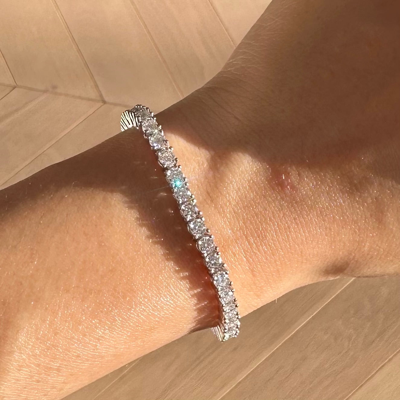 3mm moissanite tennis bracelet | 925 Silver