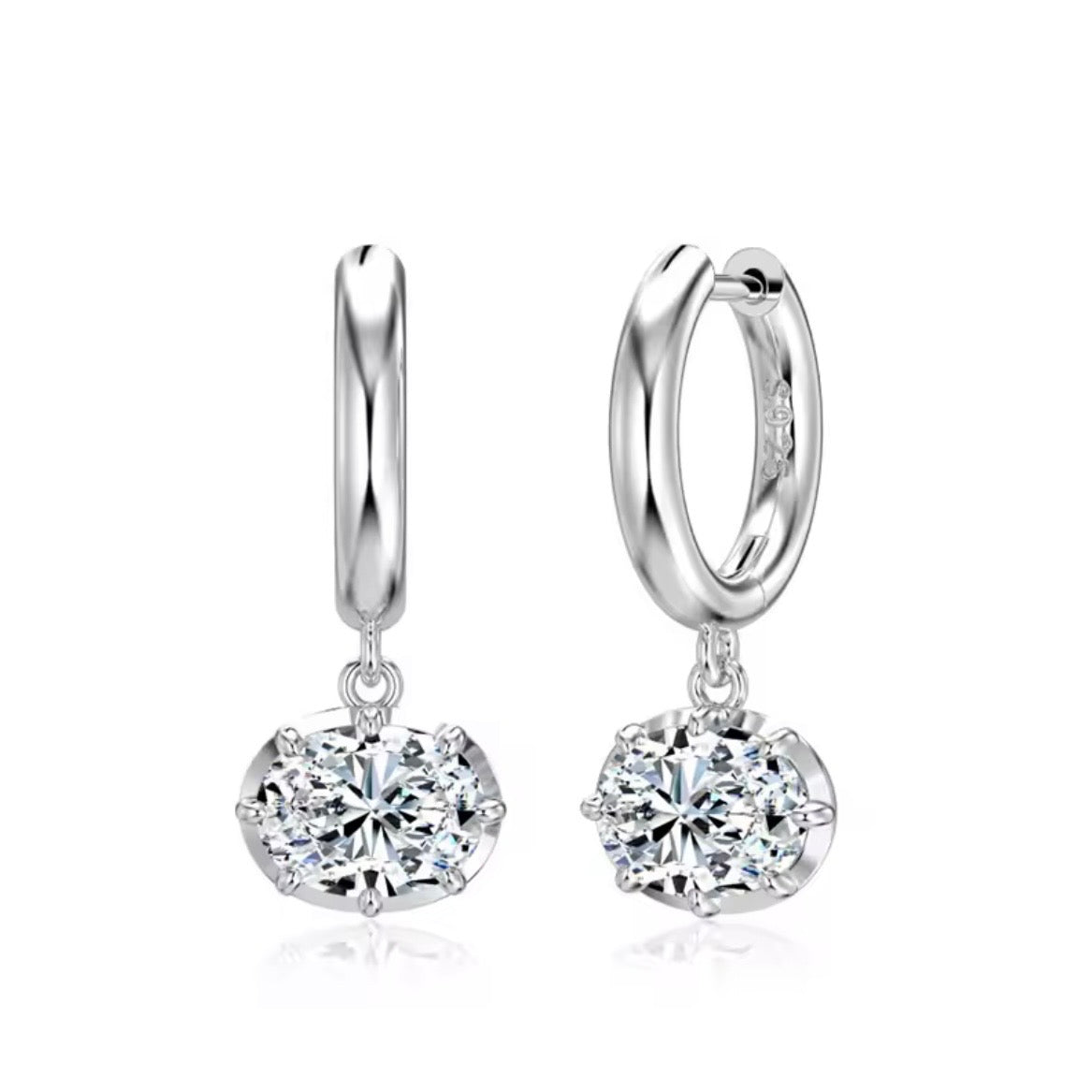 EAST WEST HAILEY HOOPS | 925 STERLING SILVER