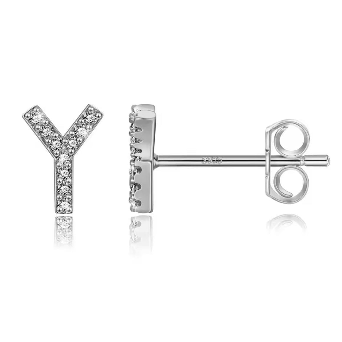 Vermeil Letter Stud Earrings