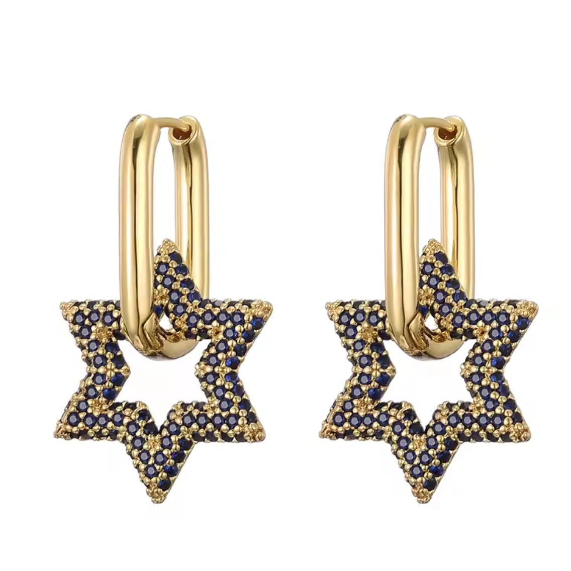 Six Point Star Earrings