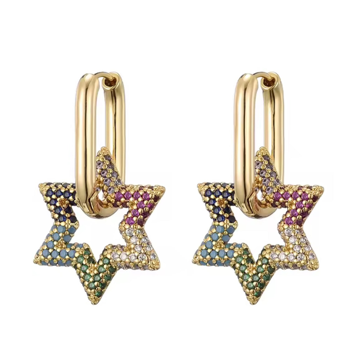 Six Point Star Earrings