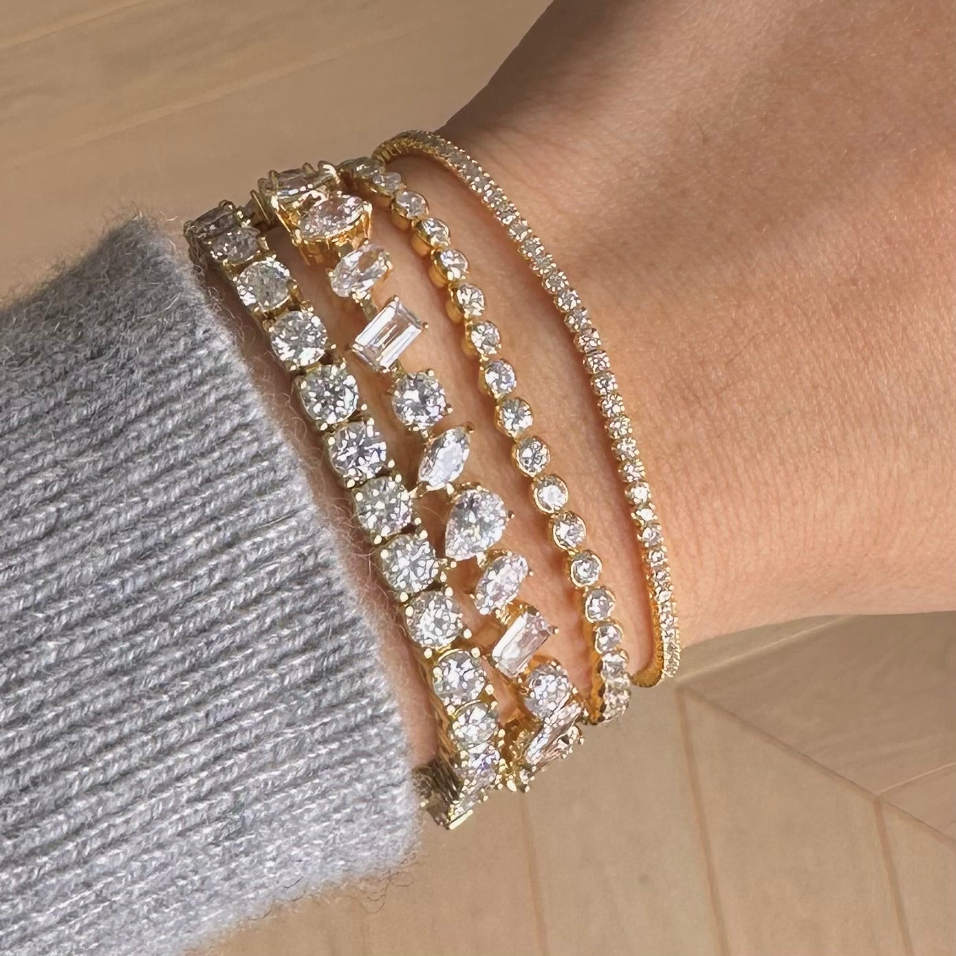 Multi-shape Tennis Bracelet