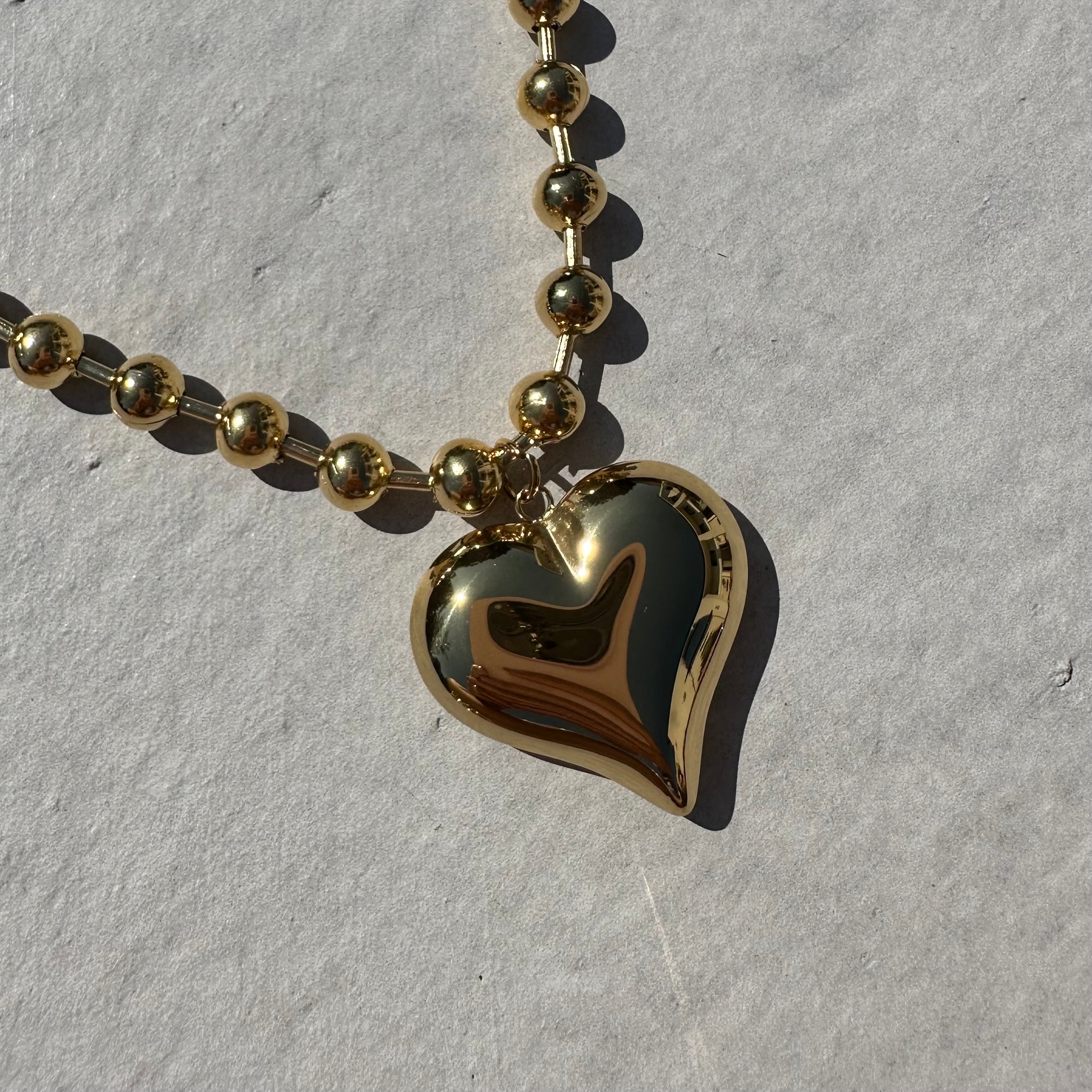 Chunky Gold Heart