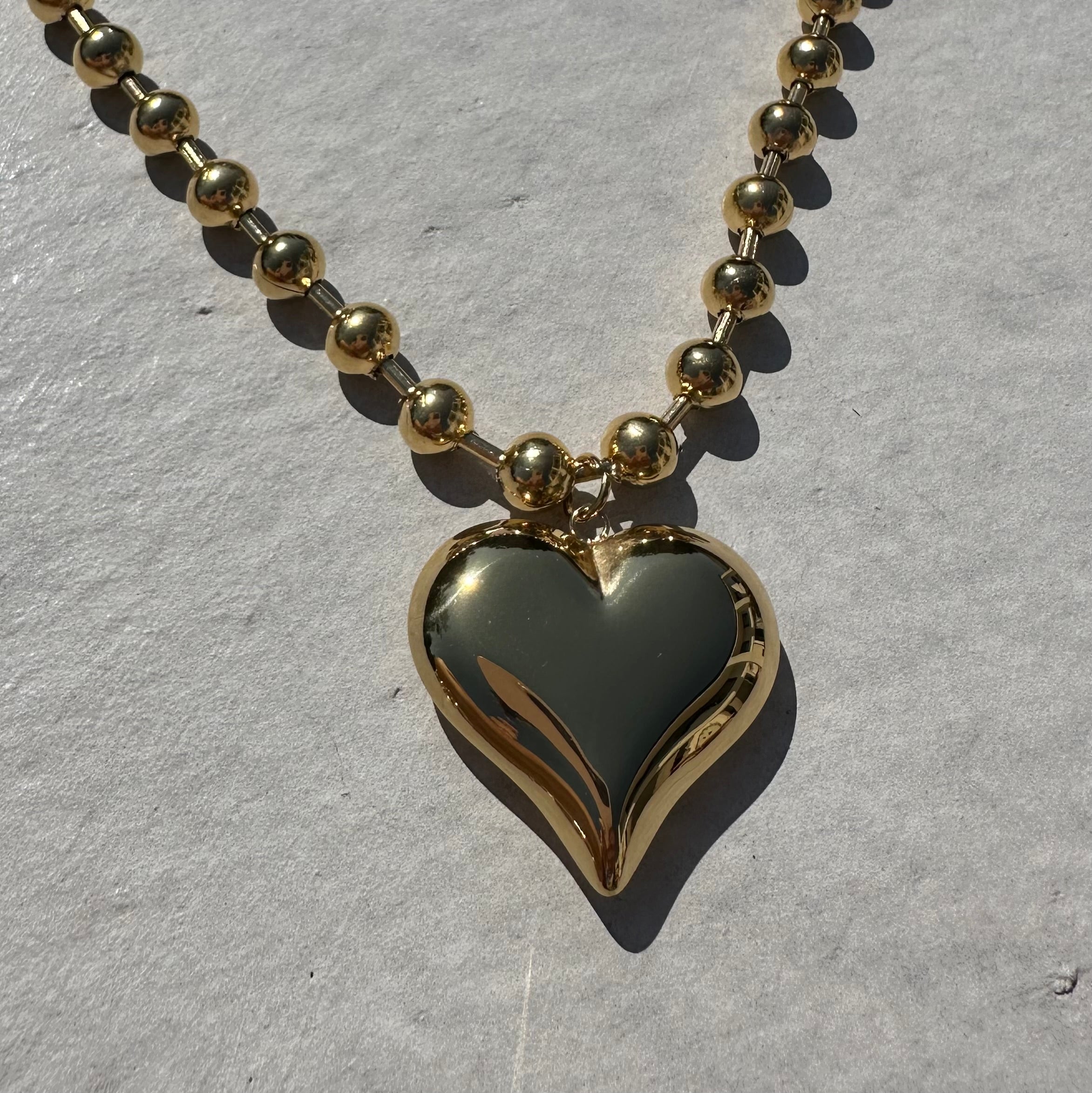 Chunky Gold Heart