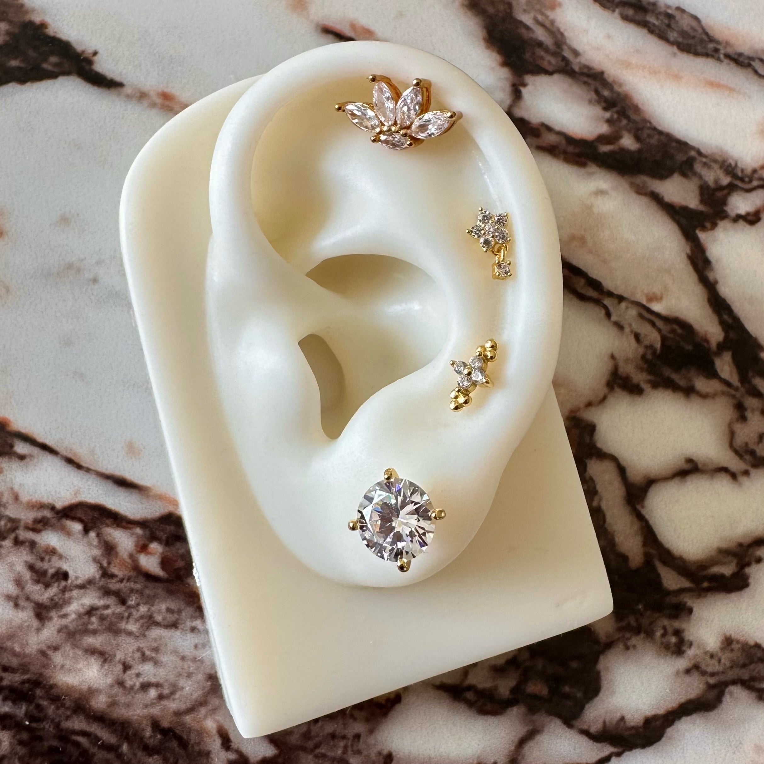 Round Cut Stud Earrings