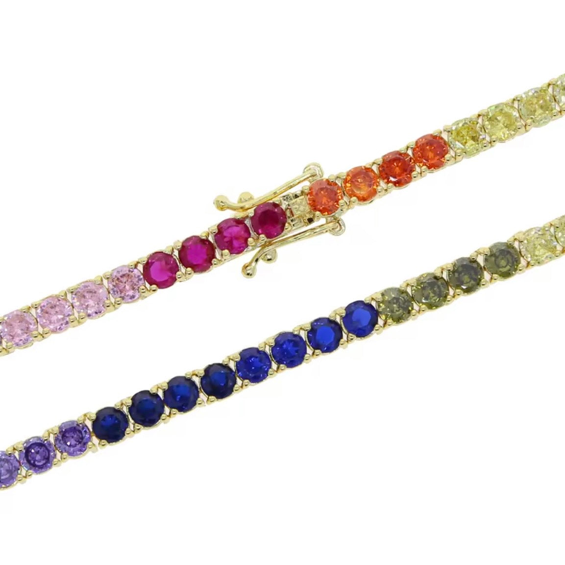 Multicolor Tennis Necklace