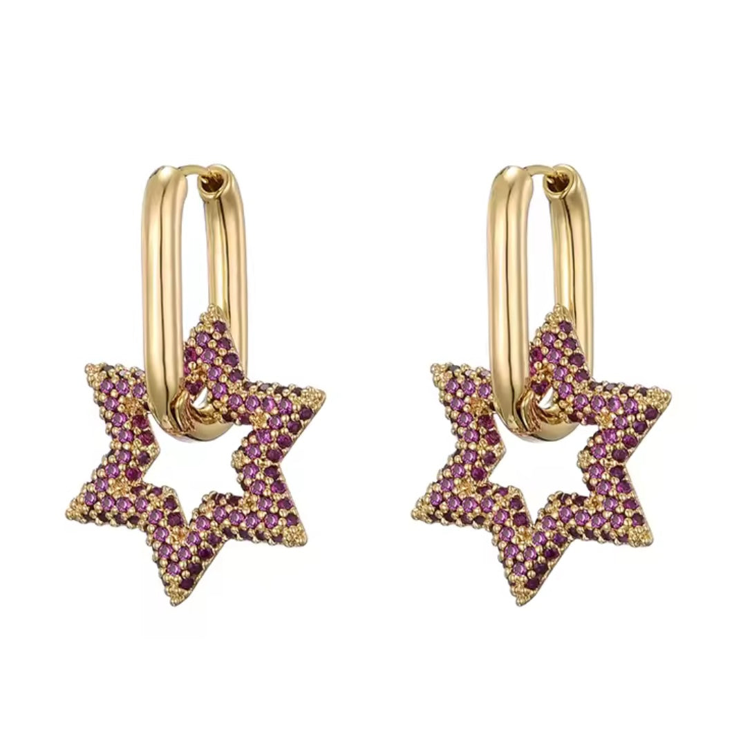 Six Point Star Earrings