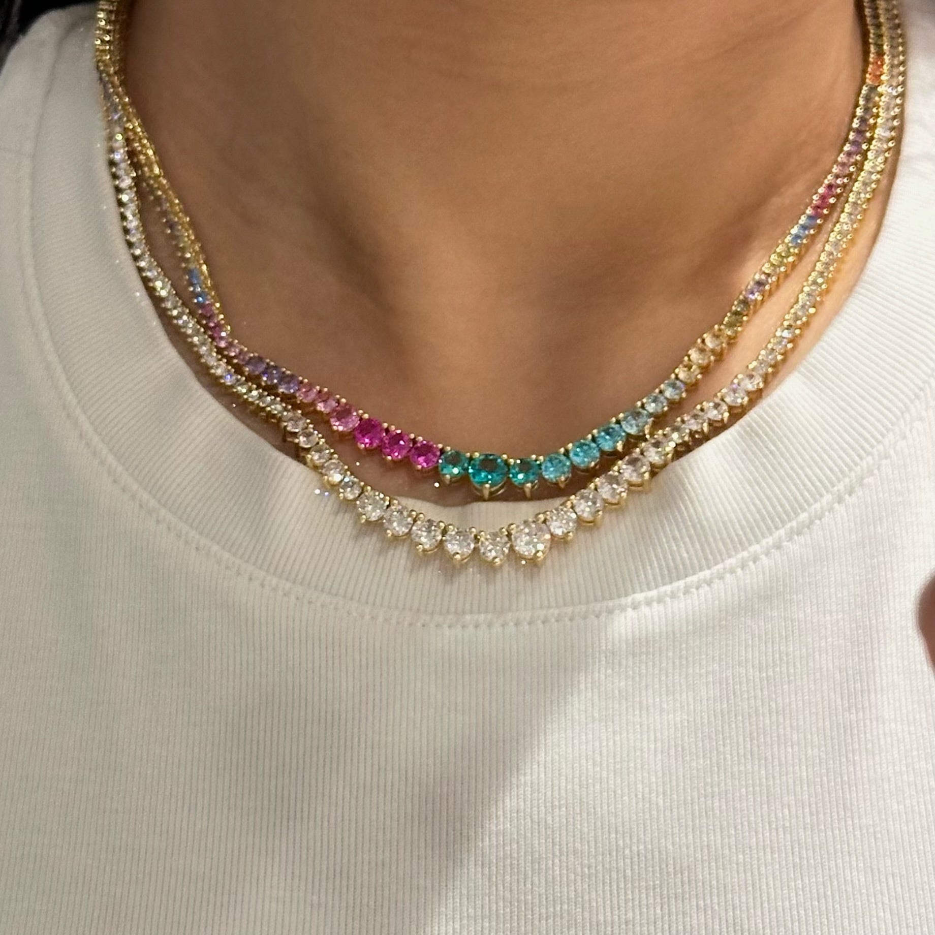 Graduated Tennis Necklace