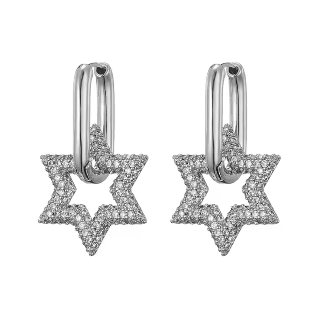 Six Point Star Earrings