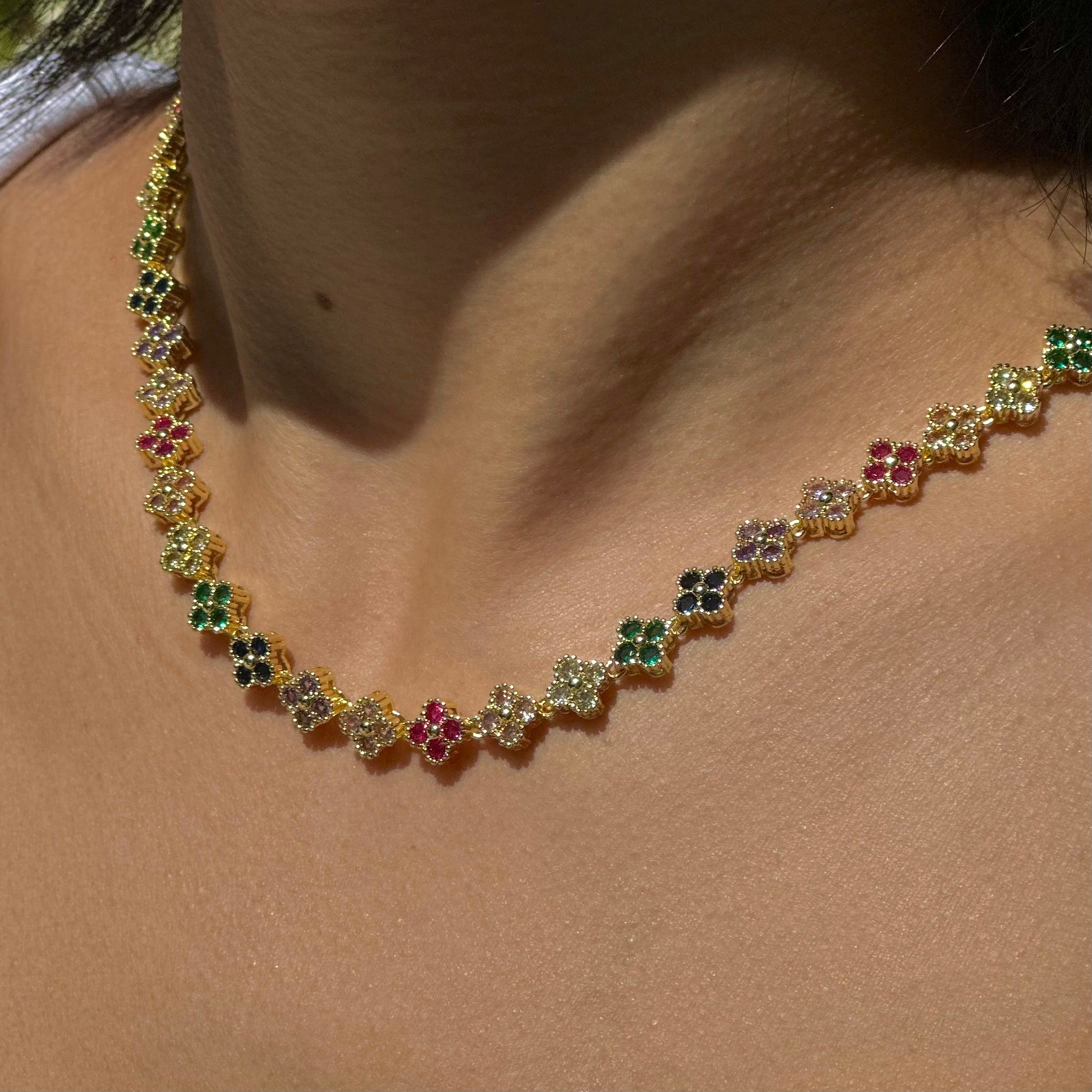 Pavé Daisy Necklace