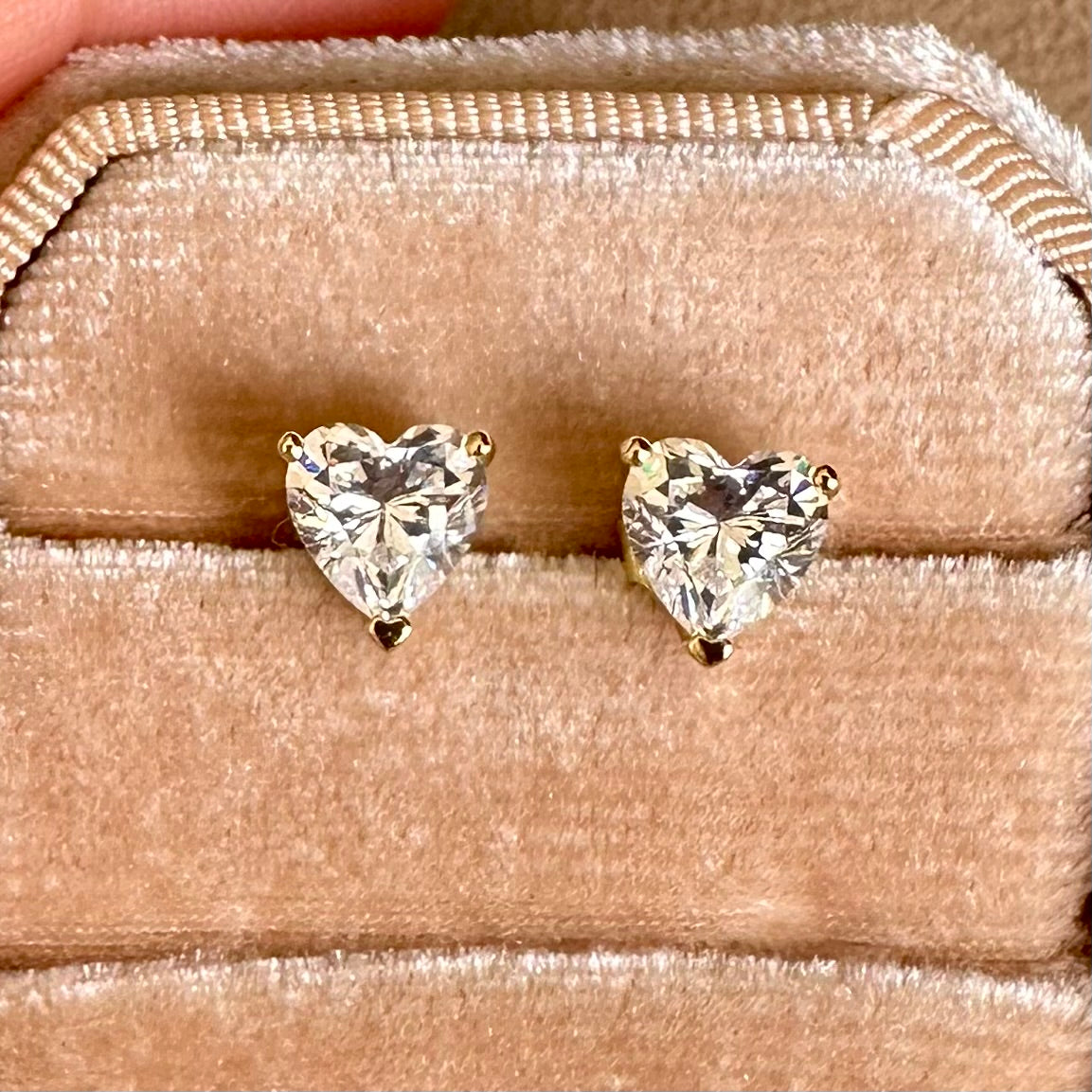 Heart Cut Stud Earrings