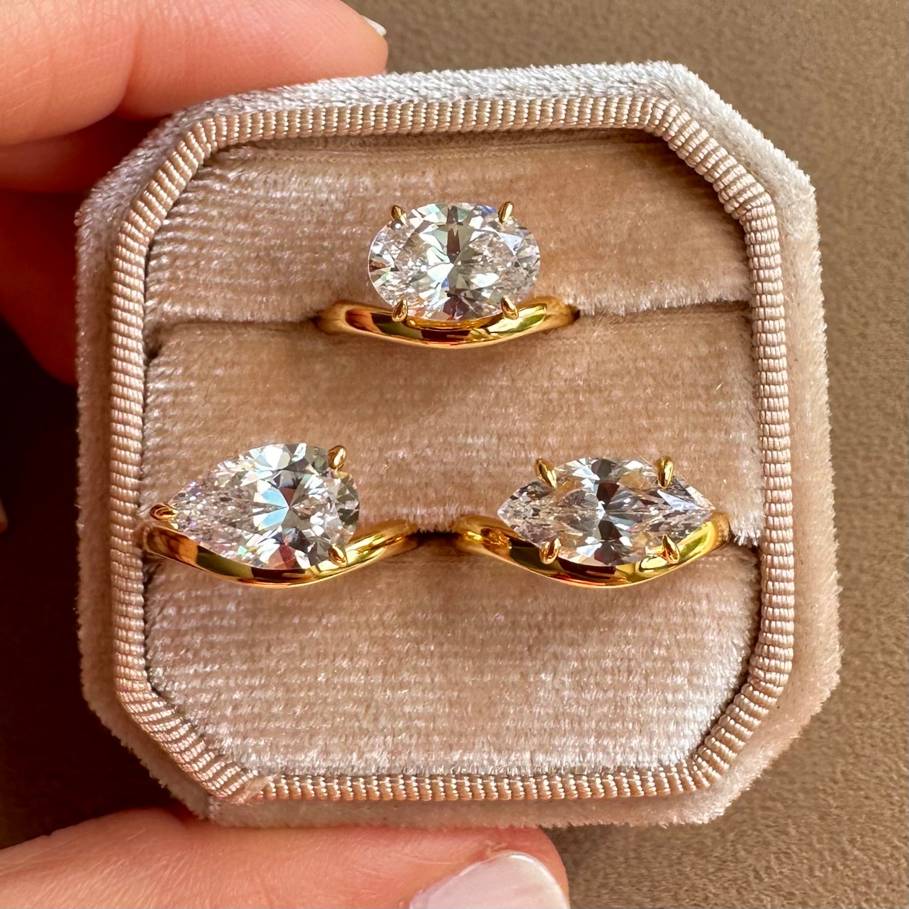 Floater Ring - Pear Shape