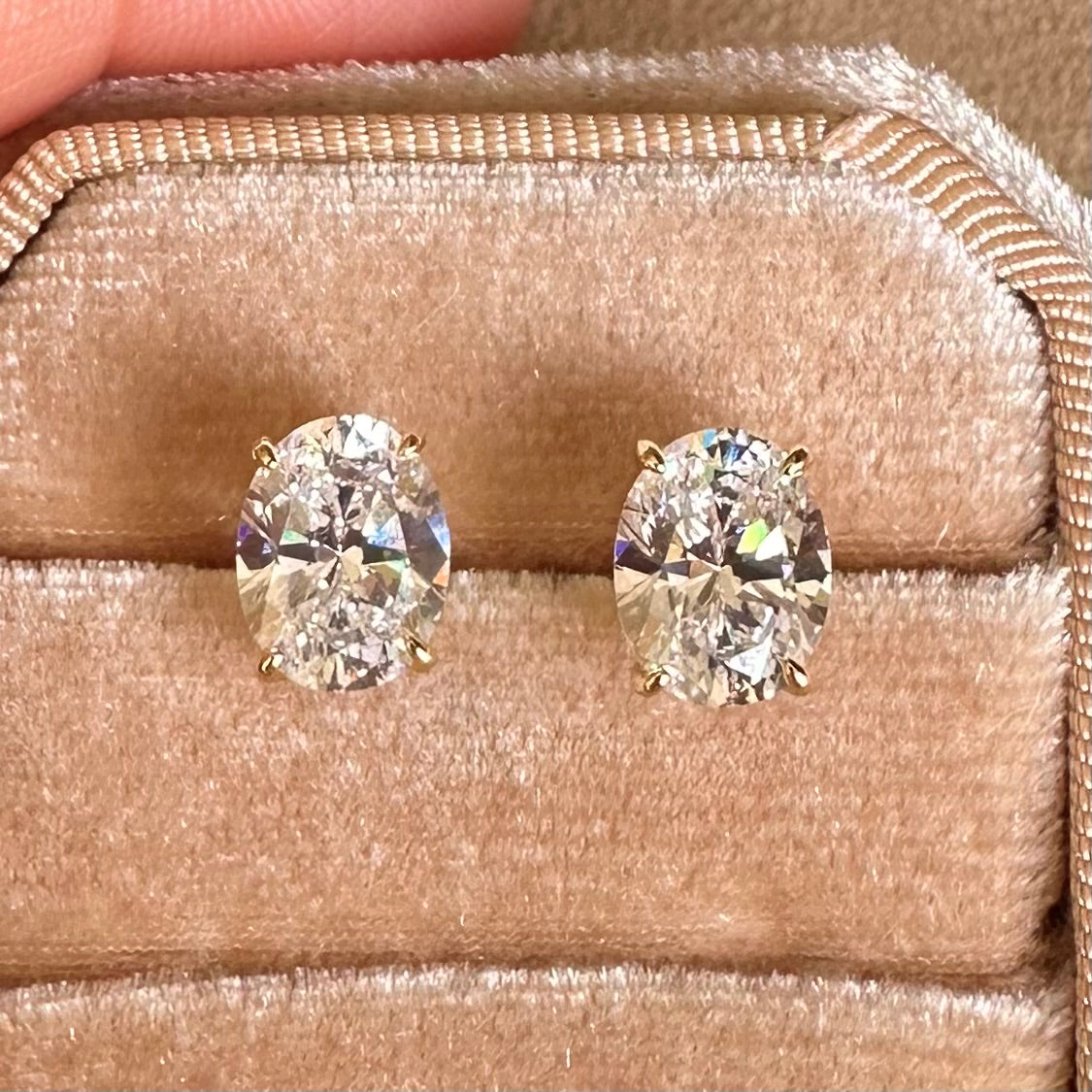 Oval Cut Stud Earrings