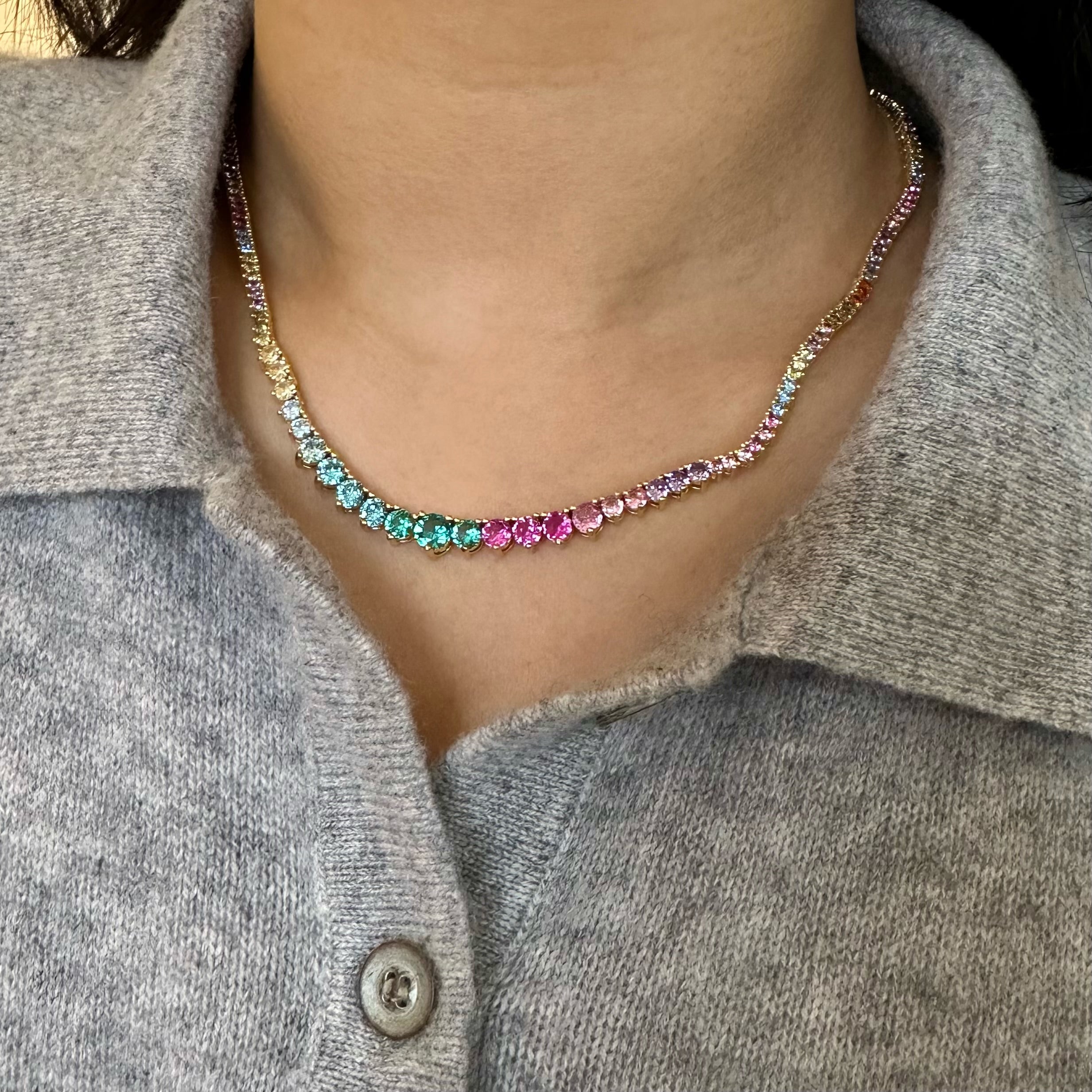 Graduated Tennis Necklace